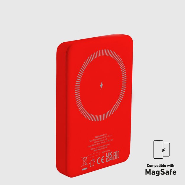 Powerbank SBS TEBB5000MAG1CR 5000 mAh compatible with MagSafe - red 7