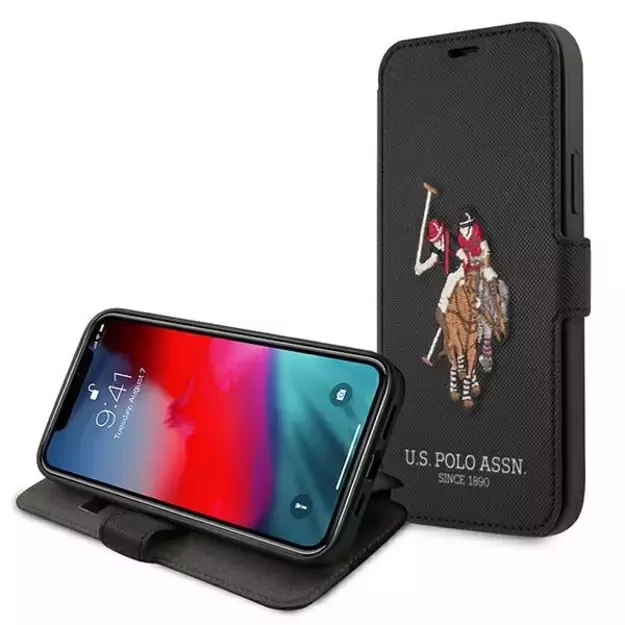 US Polo USFLBKP12LPUGFLBK iPhone 12 Pro Max 6,7  czarny/black book Polo Embroidery Collection 5