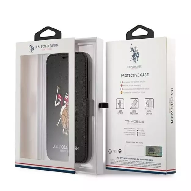 US Polo USFLBKP12LPUGFLBK iPhone 12 Pro Max 6,7  czarny/black book Polo Embroidery Collection 6