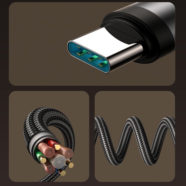 Joyroom S-A56 EnjoyX Series 90° USB-C - USB-C cable 60W 1.2m - black 5