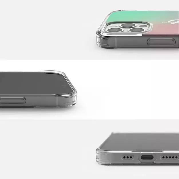 Ringke Fusion Design PC Case with TPU Bumper for iPhone 12 Pro Max pink-green (GNAP0028) 3