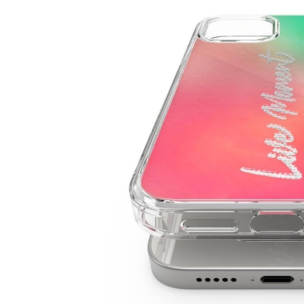 Ringke Fusion Design PC Case with TPU Bumper for iPhone 12 Pro Max pink-green (GNAP0028) 1