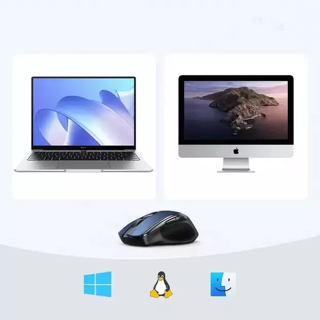 Ugreen MU006 Wireless Optical Mouse USB 2.4GHz / Bluetooth 5.0 4000 DPI - Blue 1
