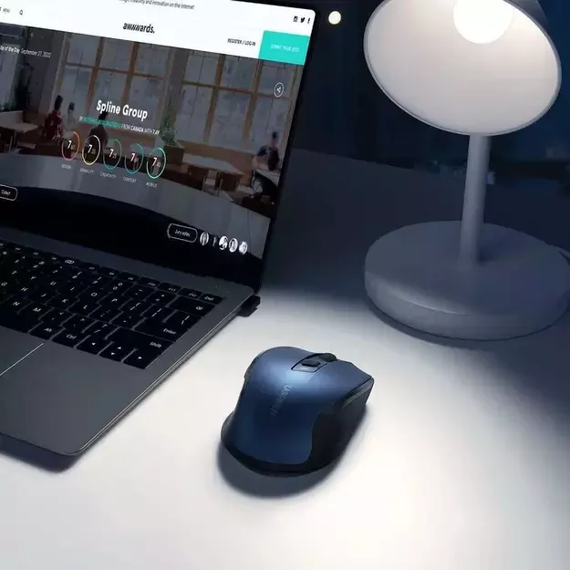 Ugreen MU006 Wireless Optical Mouse USB 2.4GHz / Bluetooth 5.0 4000 DPI - Blue 2