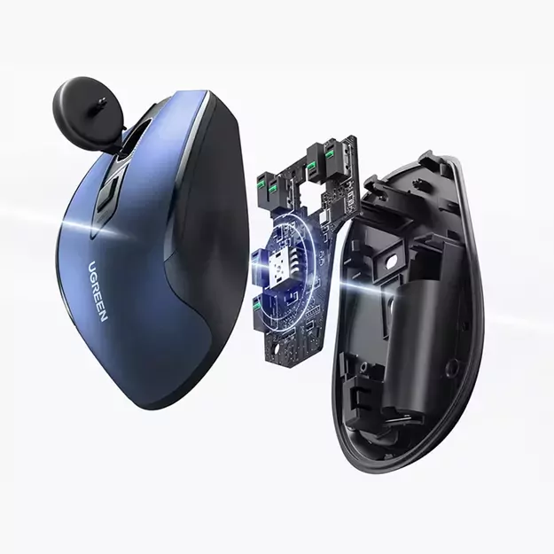 Ugreen MU006 Wireless Optical Mouse USB 2.4GHz / Bluetooth 5.0 4000 DPI - Blue 5