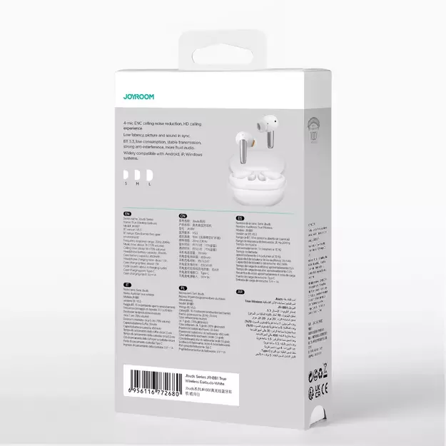 Joyroom Jbuds Series JR-BB1 TWS wireless in-ear headphones - white 10