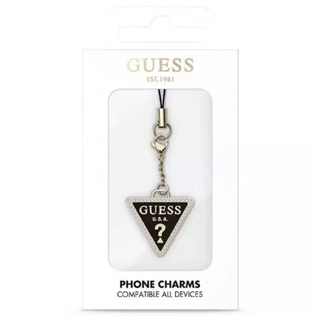 Guess case pendant GUCPMTDCK Phone Strap Triangle Diamond Charm with Rhinestones 1