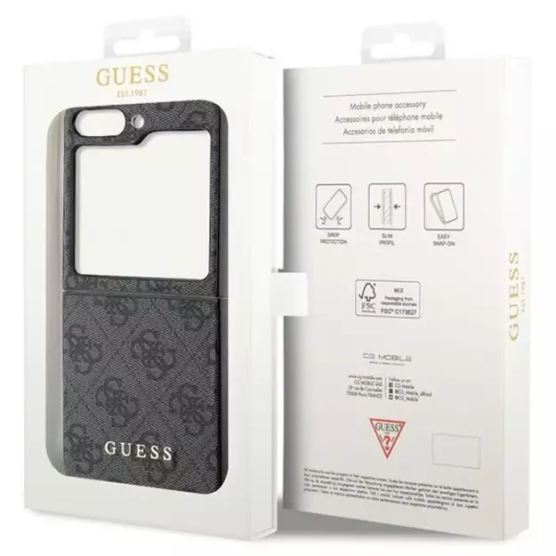 Guess 4G Charms Collection case for Samsung Galaxy Z Flip 5 - gray 14