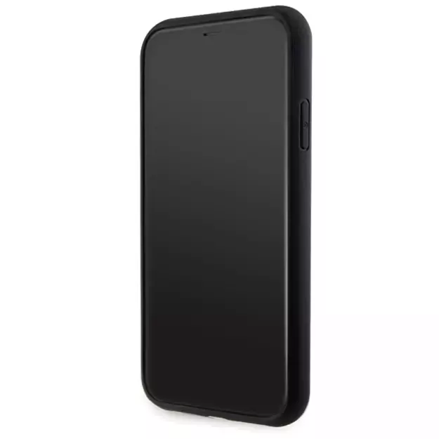Guess GUHCN61HG4SGK case for iPhone 11 / Xr - black Glitter Script Big 4G 4