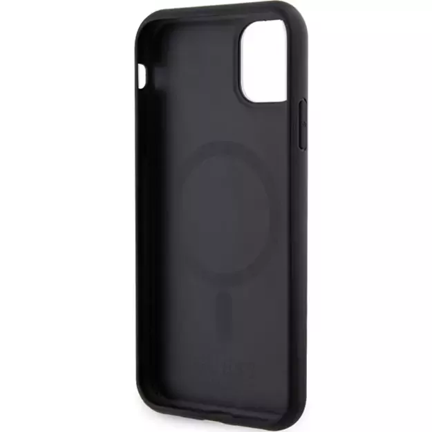 Guess GUHMN61PSAHMCK case for iPhone 11 / Xr - black Saffiano MagSafe 13