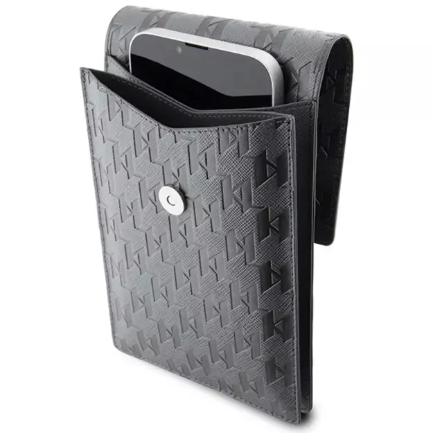 Karl Lagerfeld Bag KLWBSAKHPKG case - silver Saffiano Monogram Ikonik 7
