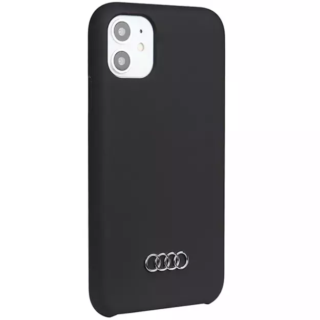 Audi Silicone Case iPhone 11 / Xr 6.1&quot  black/black hardcase AU-LSRIP11-Q3/D1-BK 1
