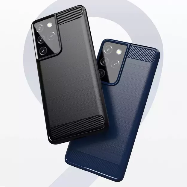 Carbon Case Flexible Cover TPU Case for Samsung Galaxy S21 Ultra 5G black 7