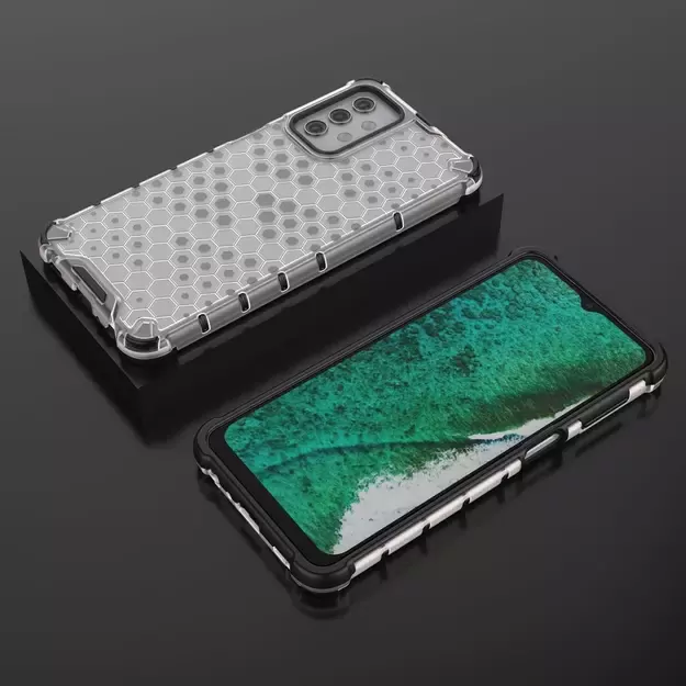Honeycomb Case armor cover with TPU Bumper for Samsung Galaxy A32 5G transparent 15