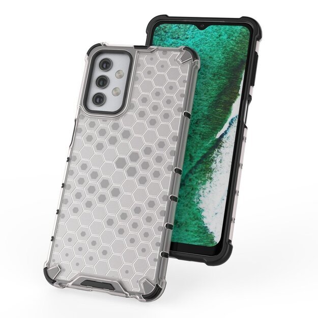 Honeycomb Case armor cover with TPU Bumper for Samsung Galaxy A32 5G transparent 9