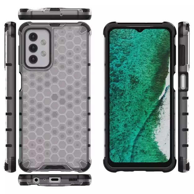 Honeycomb Case armor cover with TPU Bumper for Samsung Galaxy A32 5G transparent 14