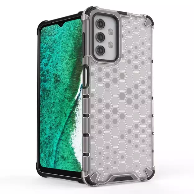 Honeycomb Case armor cover with TPU Bumper for Samsung Galaxy A32 5G transparent 17