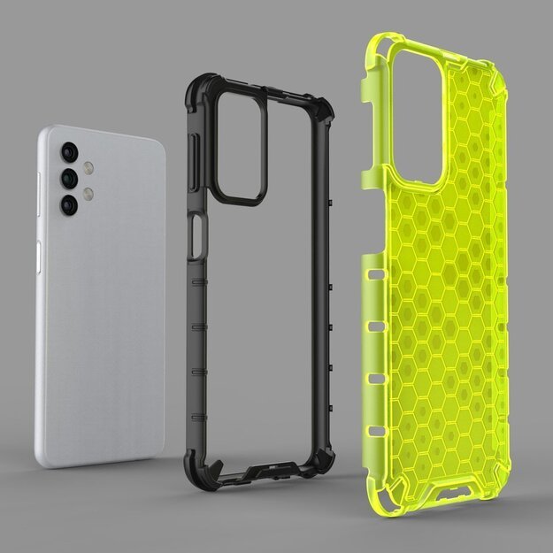 Honeycomb Case armor cover with TPU Bumper for Samsung Galaxy A32 5G transparent 7