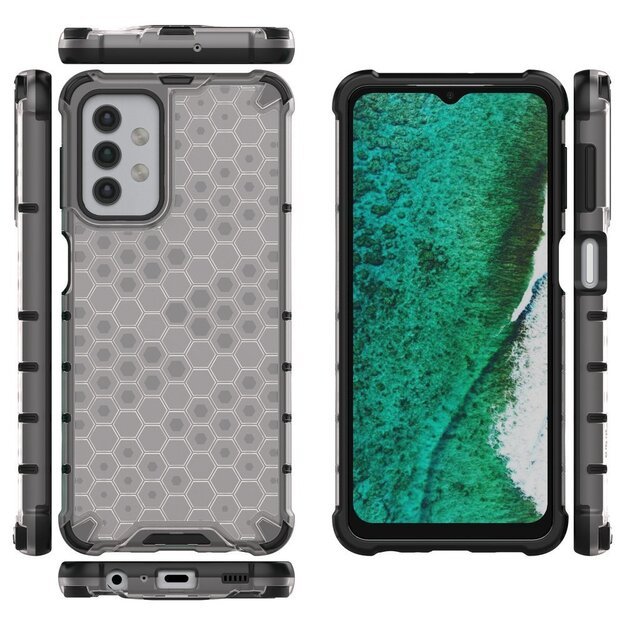 Honeycomb Case armor cover with TPU Bumper for Samsung Galaxy A32 5G transparent 1