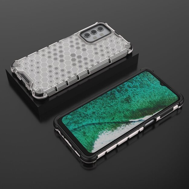 Honeycomb Case armor cover with TPU Bumper for Samsung Galaxy A32 5G transparent 2