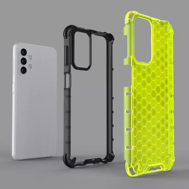 Honeycomb Case armor cover with TPU Bumper for Samsung Galaxy A32 5G transparent 20