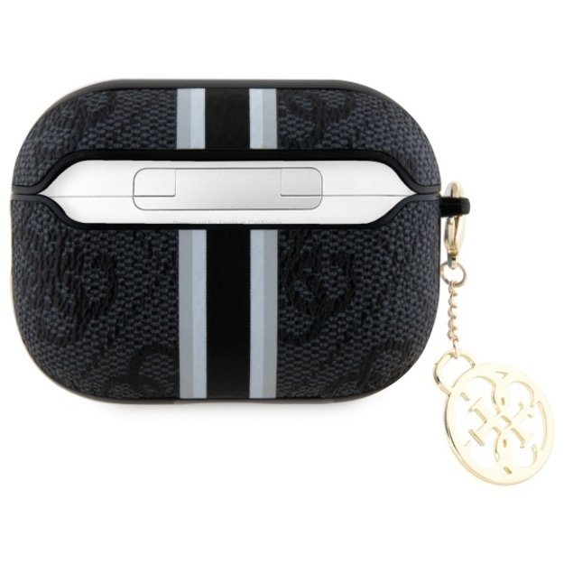 Guess GUAP2P4RPSK AirPods Pro 2 (2022/2023) cover black/black 4G Printed Stripes Charm 1