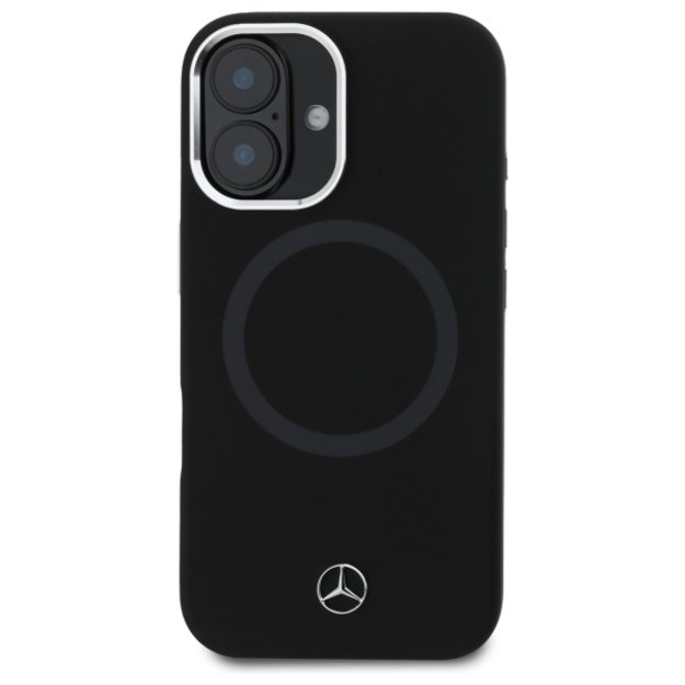 Mercedes MEHMP16S23SUTTK iPhone 16 6.1&quot  black/black hardcase Silicone Tonal Logo MagSafe 2