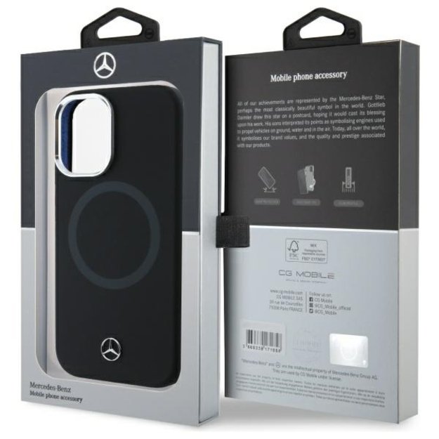 Mercedes MEHMP16S23SUTTK iPhone 16 6.1&quot  black/black hardcase Silicone Tonal Logo MagSafe 7