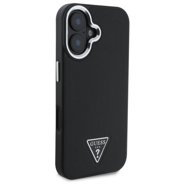 Guess GUHMP16MPGTSPSK iPhone 16 Plus 6.7&quot  black/black hardcase Grained Triangle MagSafe 7