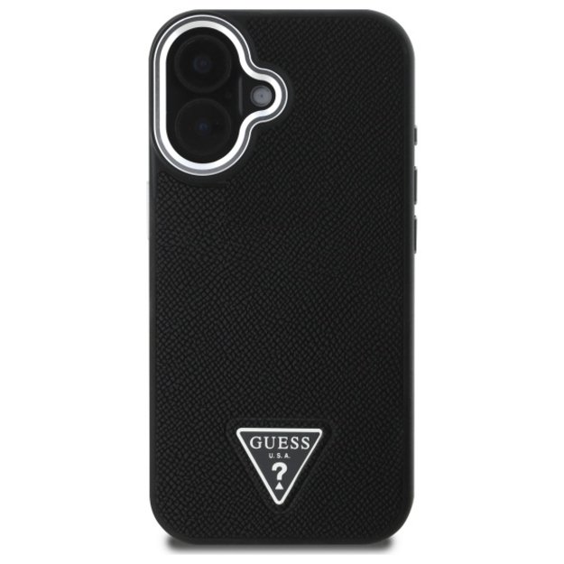 Guess GUHMP16MPGTSPSK iPhone 16 Plus 6.7&quot  black/black hardcase Grained Triangle MagSafe 6