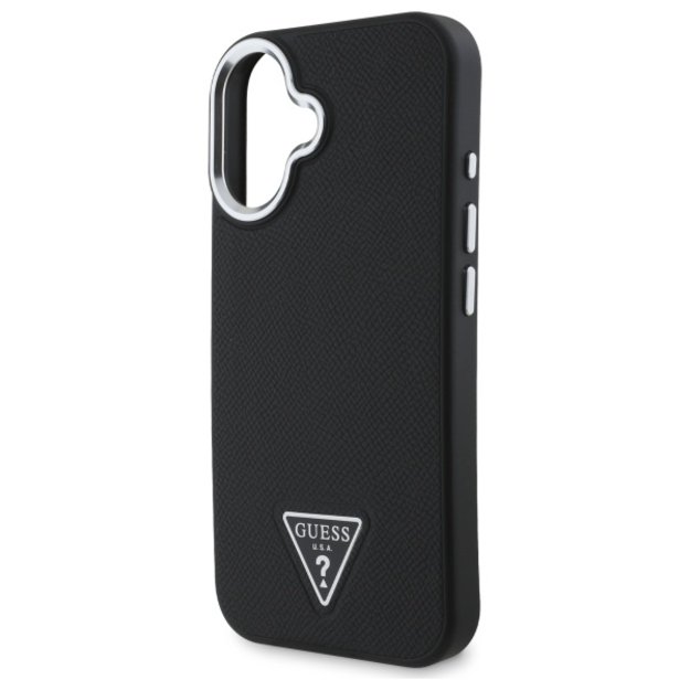Guess GUHMP16MPGTSPSK iPhone 16 Plus 6.7&quot  black/black hardcase Grained Triangle MagSafe 2