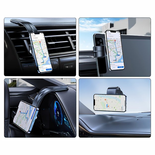 Wozinsky WCZ2Y2S Magnetic Car Holder with 15W MagSafe Inductive Charger for Car Cockpit - Black 1