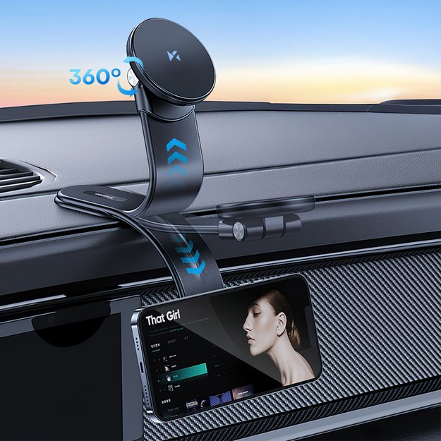Wozinsky WCZ2Y2S Magnetic Car Holder with 15W MagSafe Inductive Charger for Car Cockpit - Black 7