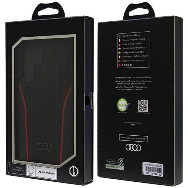 Audi Genuine Leather MagSafe S24 Ultra S928 black-red hardcase AU-TPUPCS24U-R8/D3-RD 6