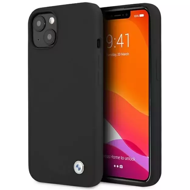 Etui BMW BMHCP13MSILBK iPhone 13 6,1  czarny/black hardcase Silicone Signature