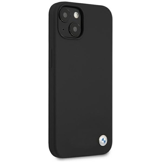 Etui BMW BMHCP13MSILBK iPhone 13 6,1  czarny/black hardcase Silicone Signature 3