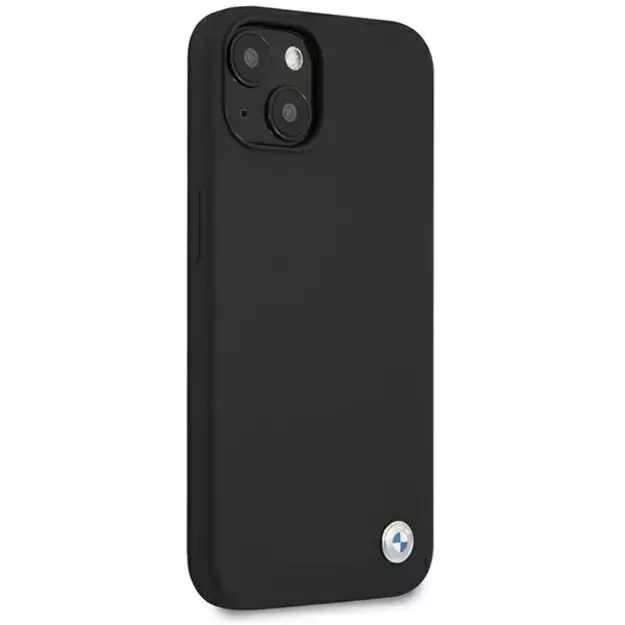 Etui BMW BMHCP13MSILBK iPhone 13 6,1  czarny/black hardcase Silicone Signature 10