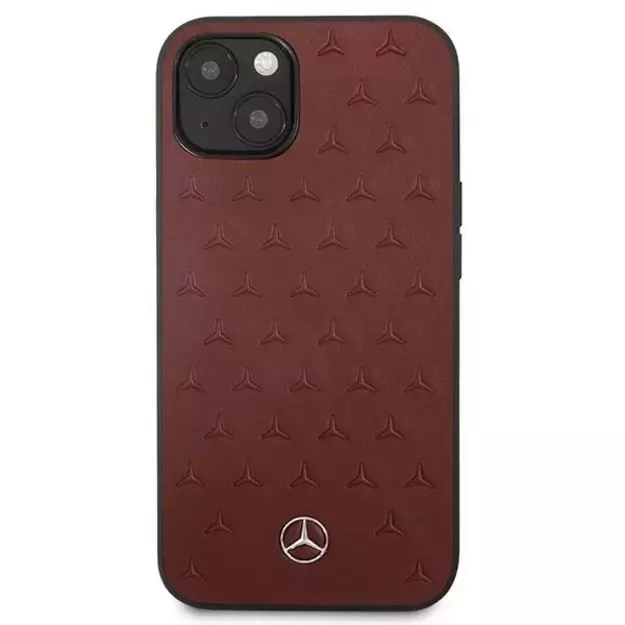 Mercedes MEHCP13SPSQRE iPhone 13 mini 5,4  czerwony/red hardcase Leather Stars Pattern 14