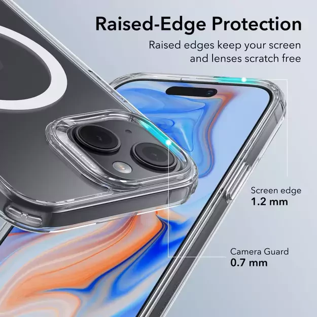 ESR Classic Hybrid Halolock Case with MagSafe for iPhone 15 - Clear 26