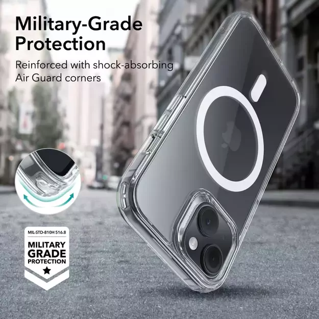 ESR Classic Hybrid Halolock Case with MagSafe for iPhone 15 - Clear 9