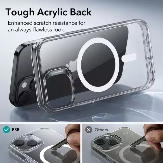 ESR Classic Hybrid Halolock Case with MagSafe for iPhone 15 - Clear 10