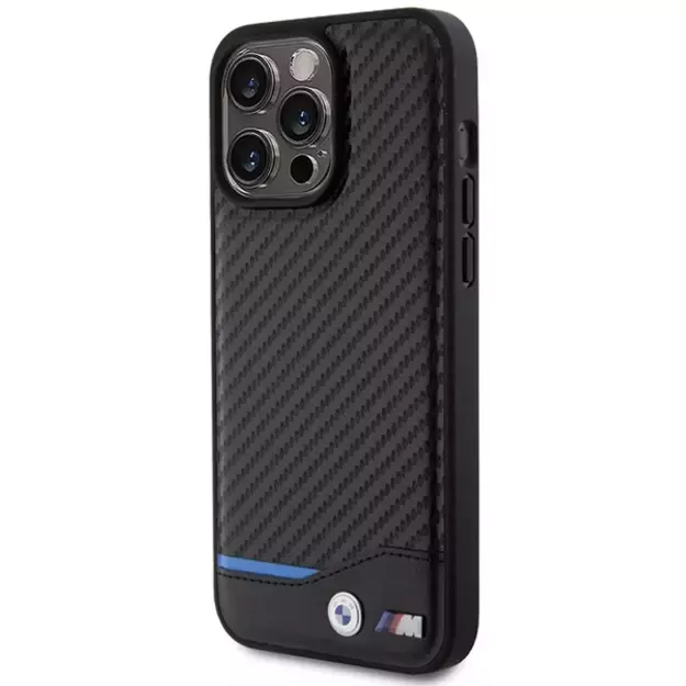 BMW Leather Carbon case for iPhone 15 Pro Max - black 1