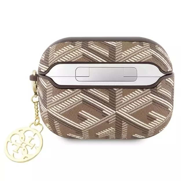 Guess GUAPPGCE4CW case for AirPods Pro - brown GCube Charm 3