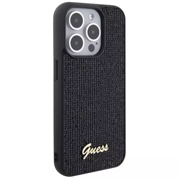 Guess Disco Metal Script case for iPhone 15 Pro - black 3