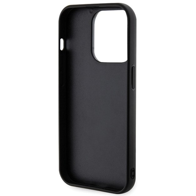 Karl Lagerfeld 3D Rubber Glitter Logo iPhone 15 Pro Case - Black 6