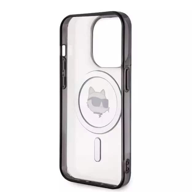 Karl Lagerfeld IML Choupette s Head MagSafe case for iPhone 15 Pro - transparent 12