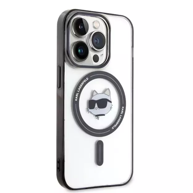 Karl Lagerfeld IML Choupette s Head MagSafe case for iPhone 15 Pro - transparent 9