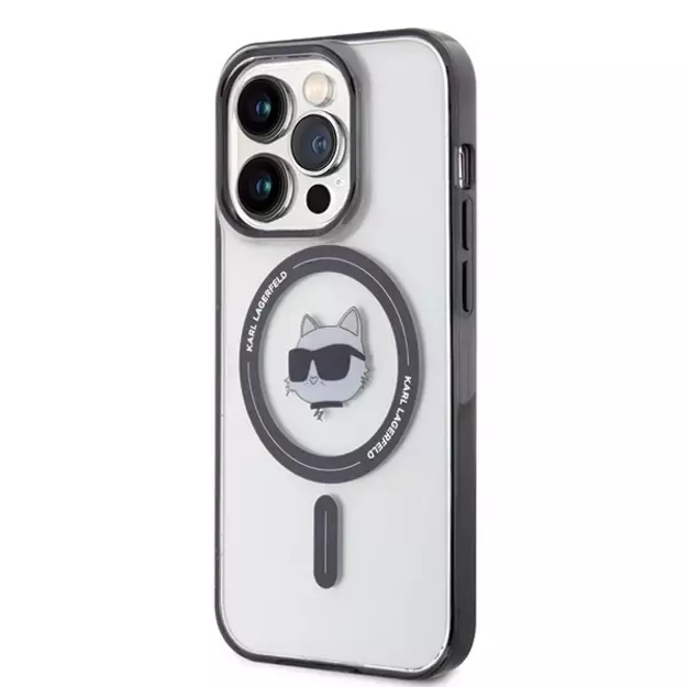 Karl Lagerfeld IML Choupette s Head MagSafe case for iPhone 15 Pro - transparent 2