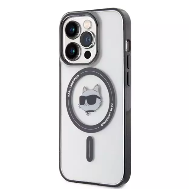 Karl Lagerfeld IML Choupette s Head MagSafe case for iPhone 15 Pro - transparent 8