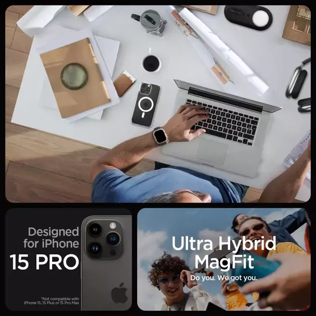 Spigen Ultra Hybrid Mag Case with MagSafe for iPhone 15 Pro - White 10